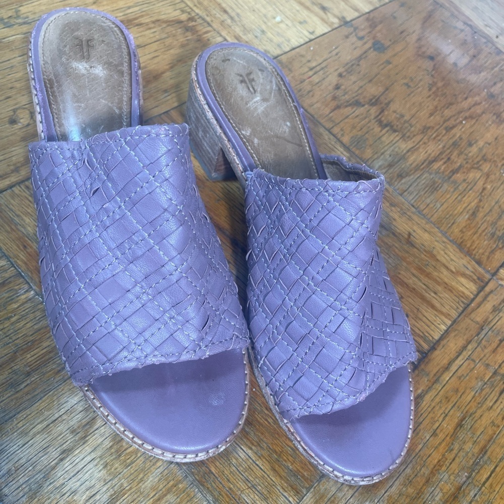 Frye Cindy Woven Block Heel Sandal